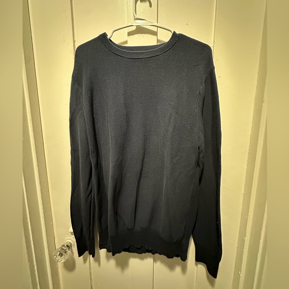 J Crew Navy Cotton Sweater Medium